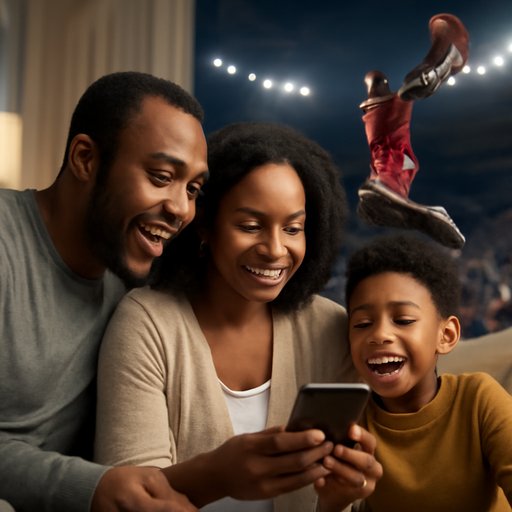 133bet family checking phone screen at home